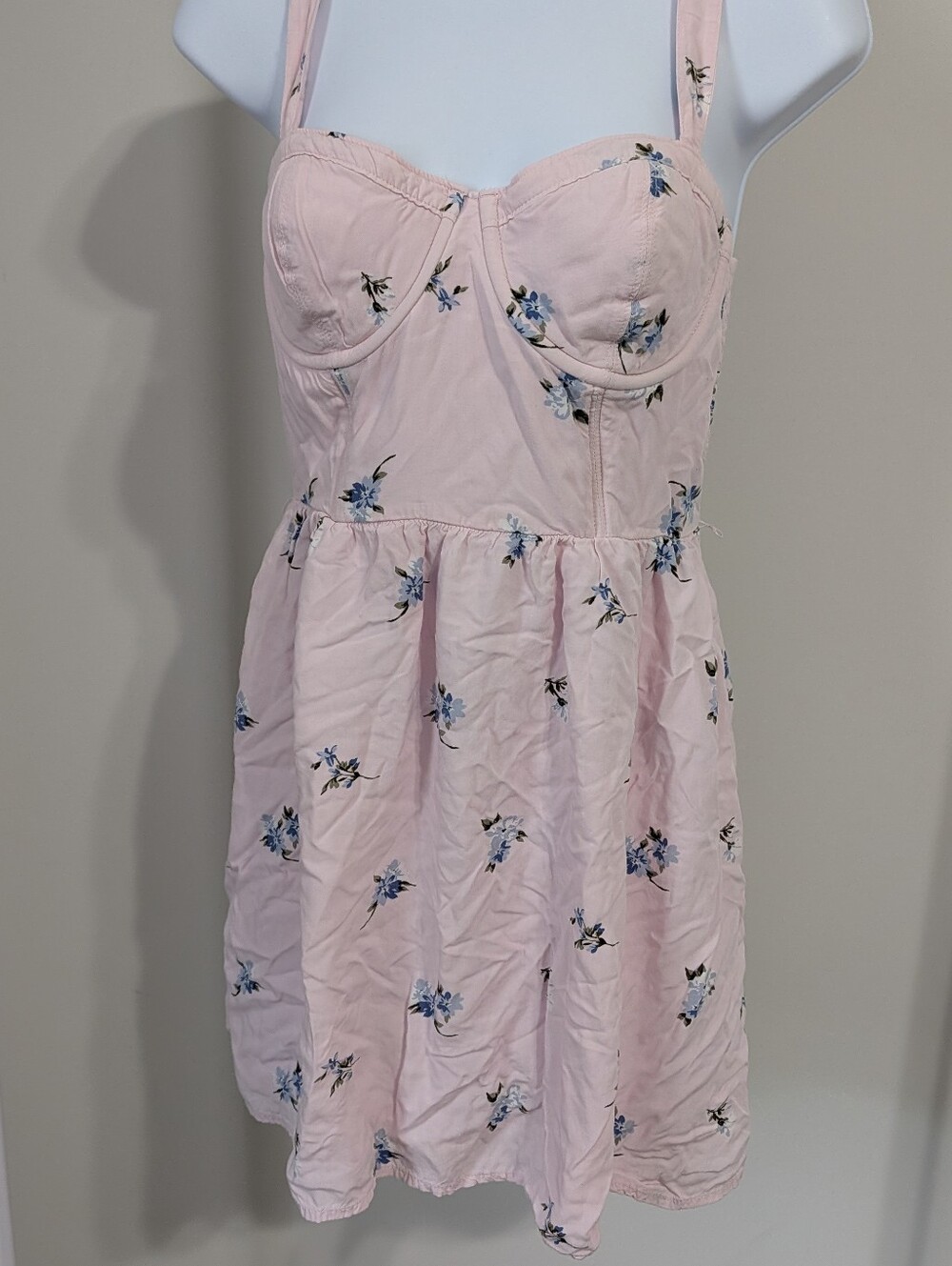 Abercrombie & Fitch Light Pink Floral Bustier Top